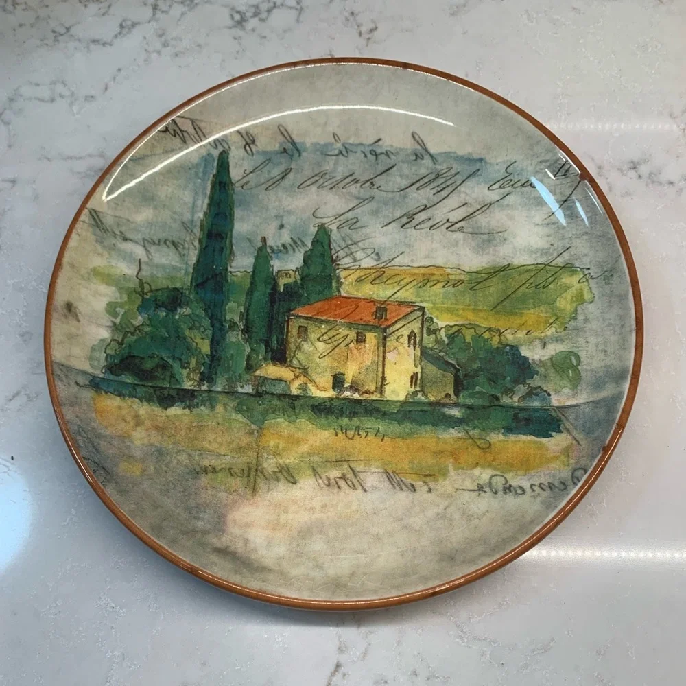 Williams Sonoma Paysage Italy Ceramic Pasta Bowl Plate 9”​